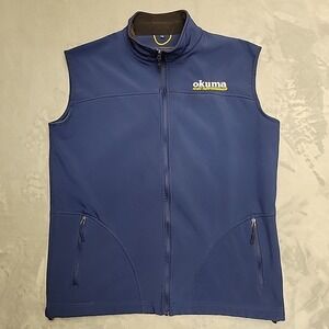 Okuma Vest Mens XL Blue High Performance Fleece Lined Softshell Fishing Outwear